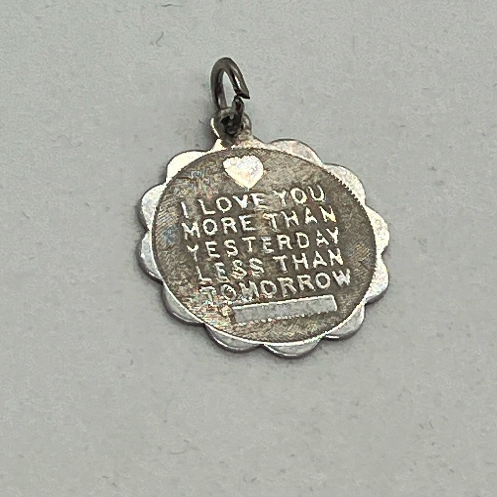 Vtg 925 Sterling Silver I Love You More Charm / Pendant